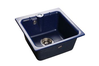 GRANFEST Мойка мрамор PRACTIC  GF-P--420  1-чаш. 420*420мм  синяя   арт.GF-