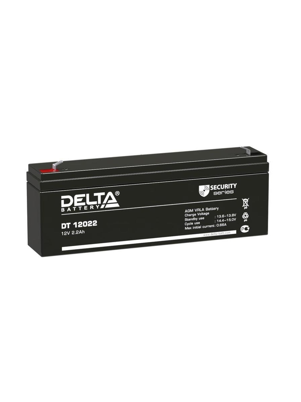 Аккумулятор ОПС 12В 2.2А.ч DT 12022 Delta 4614010040001