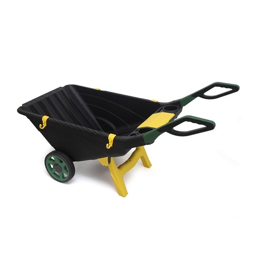 Садовая тачка Helex 80л, черный/зеленый/желтый