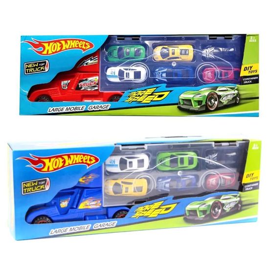 Набор Hot Wheels трейлер + 6 машинок