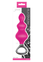 Розовая анальная елочка Jolie Platinum Plug Large из силикона - 16,8 см. (Цвет: розовый)