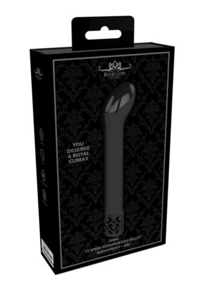 Черный мини-вибратор G-точки Jewel - 12 см. (Цвет: серый)