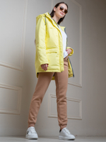 Женская парка на флисе "Соло" желтый