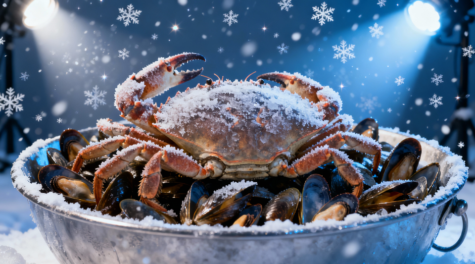 Крабы, мидии, морская капуста