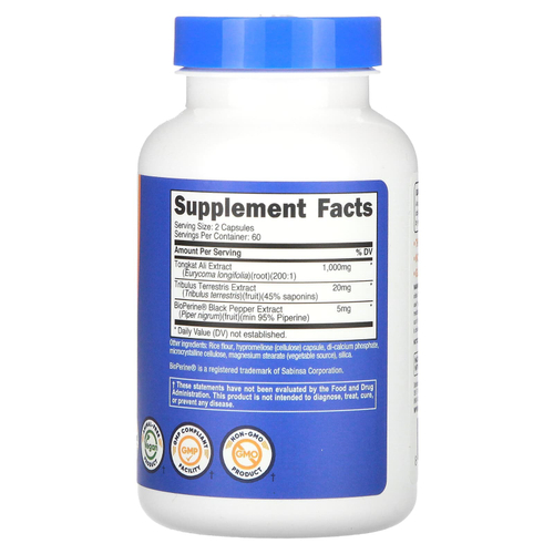 Nutricost, Тонгкат али, 120 капсул