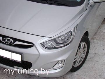 Реснички на фары для Hyundai Solaris