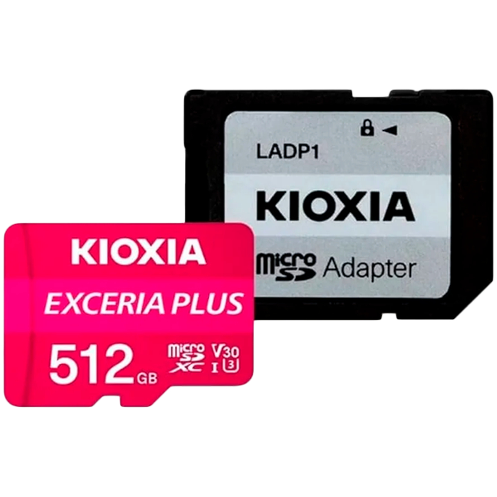 Карта памяти KIOXIA 512GB microSD Exceria Plus (M303) UHS I U3 with adapter 100/85 MB/s
