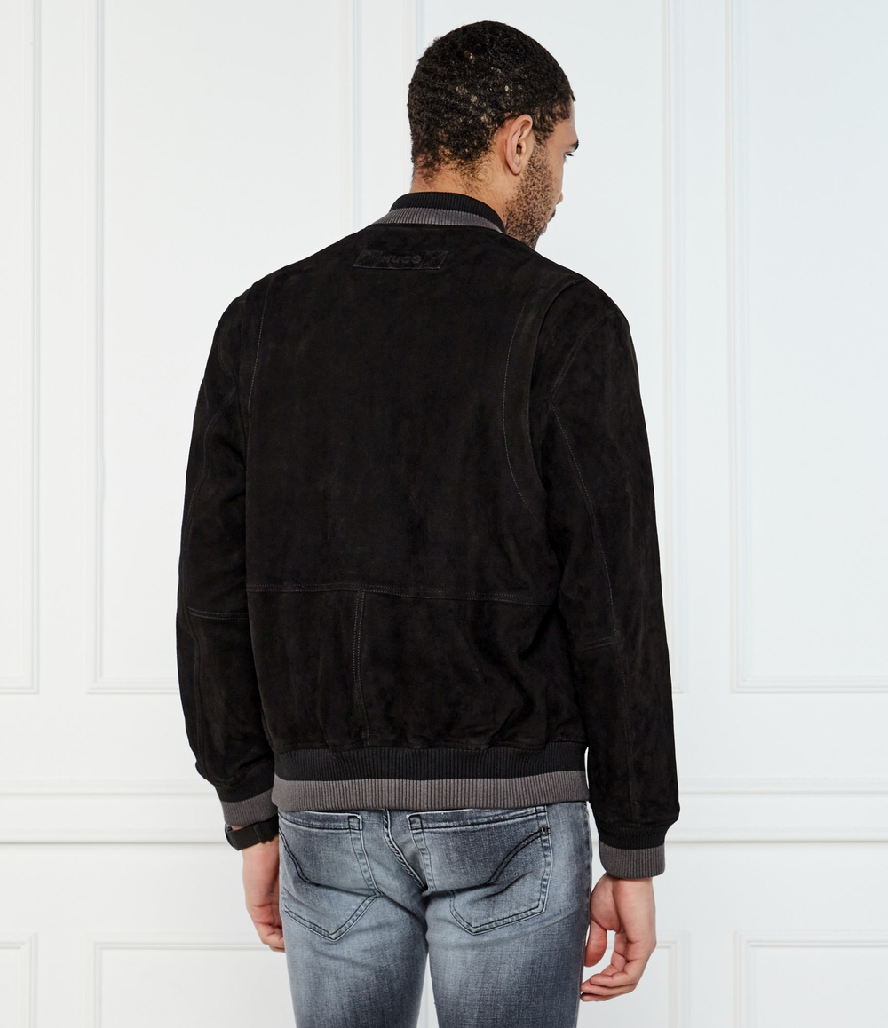 Кожаная куртка бомбер Ledam HUGO - черный(50534326)