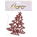 Подвеска «Вечерняя ёлочка» 8*10 см, Янтарь