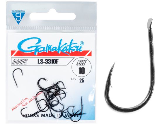 Крючки Gamakatsu LS-3310F HOOKS BLACK разм. 10 25шт.