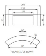 Cветильник фасадный светодиодный KANLUX PEGASI LED EL-26L-UP