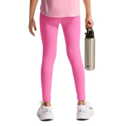 Брюки для девочки теннисные Nike Kids One Dri-Fit Tight - playful pink/white