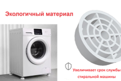 Антивибрационные подставки для стиральных машин, холодильников, прочих техник и мебели, в комплекте 4 шт. виброопоры комплект