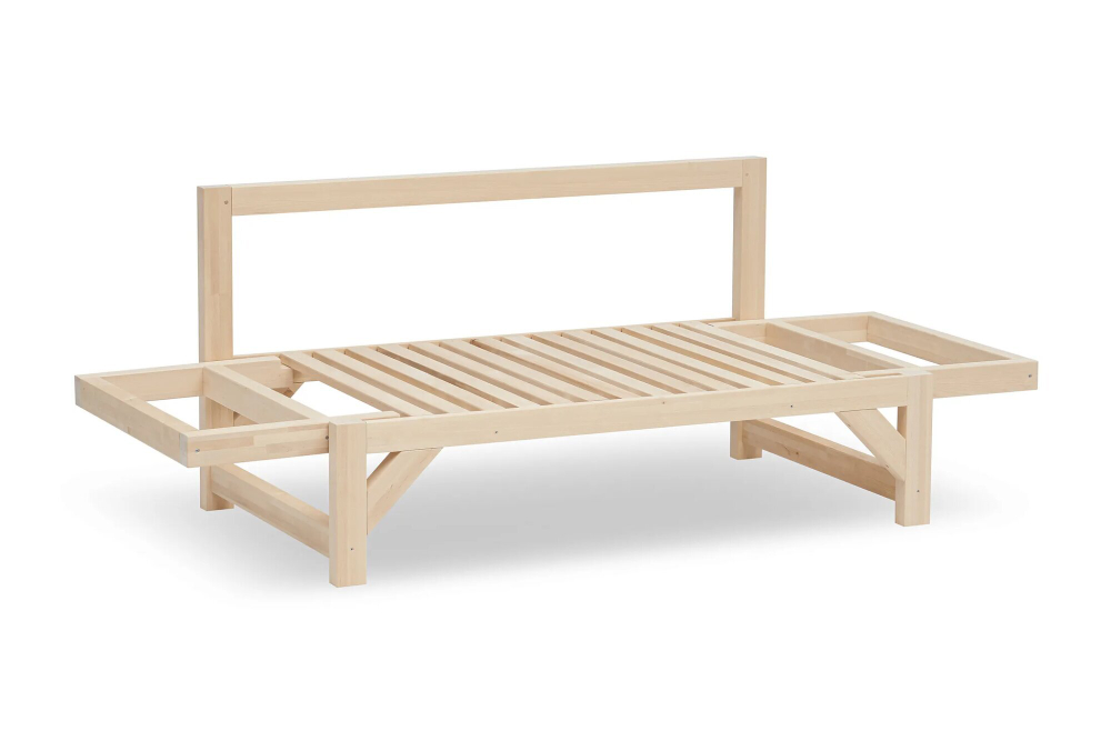 Диван кушетка Элиза, рогожка, изумрудный