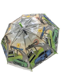 Зонт детский с рисунком Чемпион зеленый