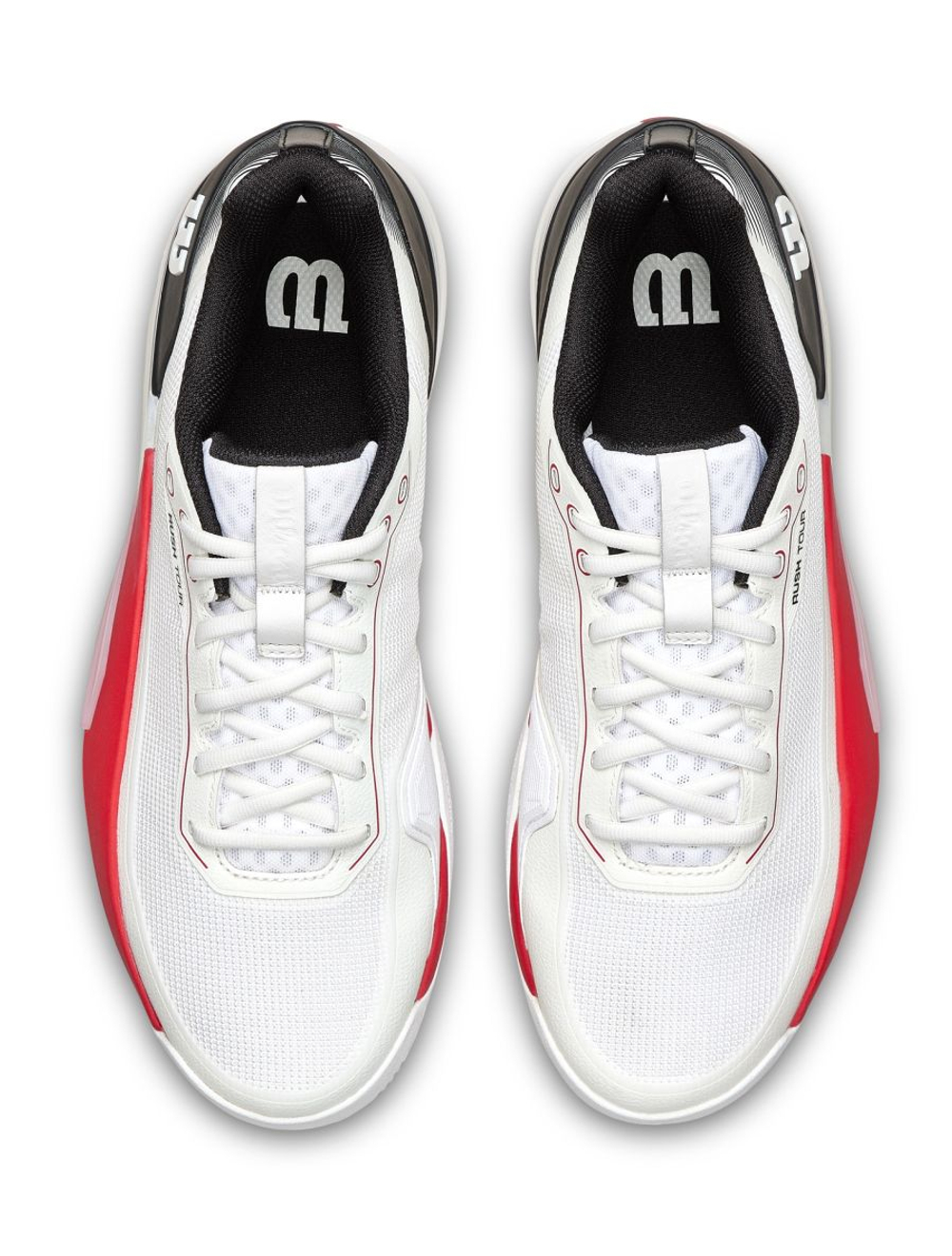 Мужские теннисные кроссовки Wilson Rush Tour 5 - white/black/infrared