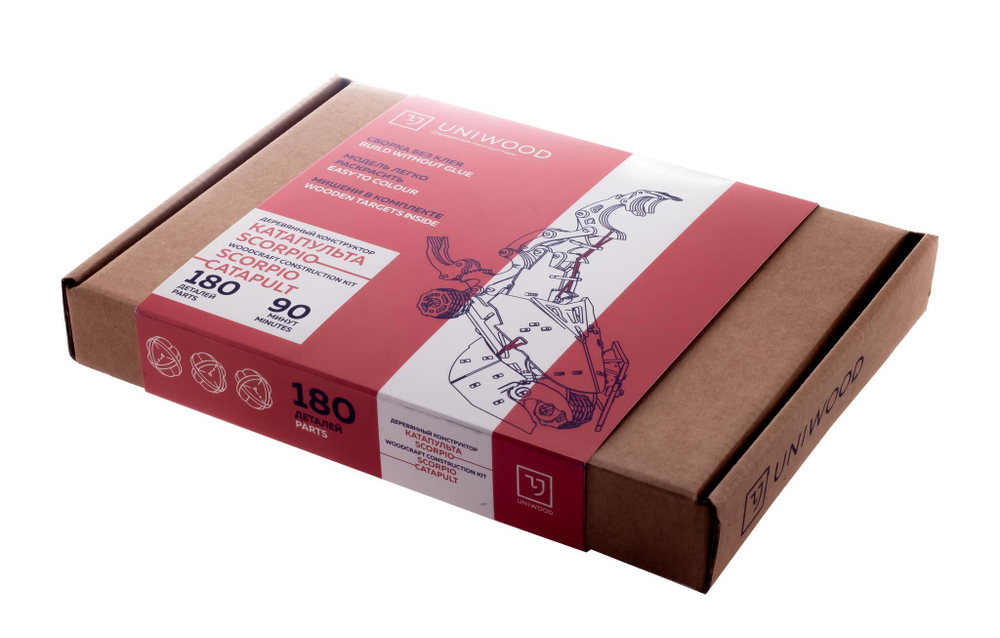 Деревянный конструктор UNIWOOD Катапульта SCORPIO