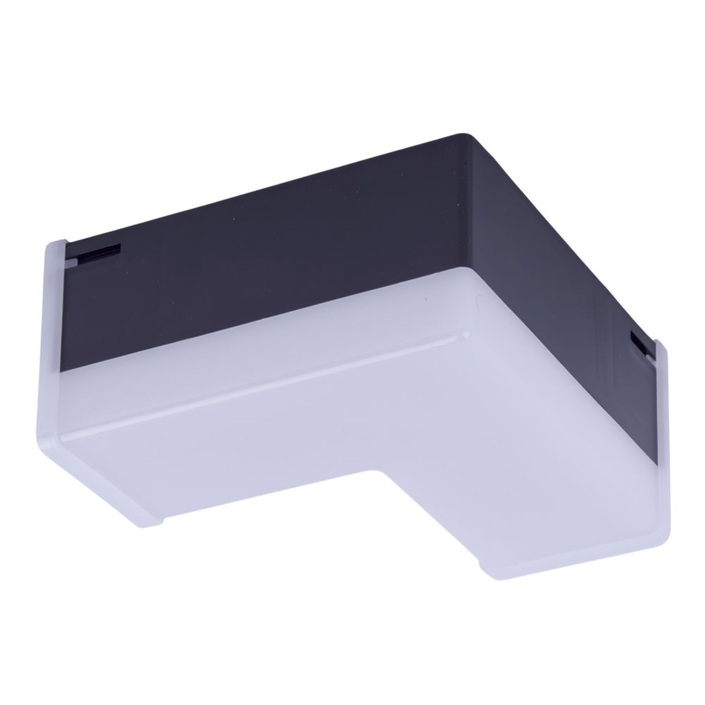 ULO-N11L-8W-4000K-120D IP40 BLACK Светильник светодиодный L-образный. Угол 120 градусов. Белый свет 4000K. 800Лм. Алюминий. Цвет черный. TM Uniel