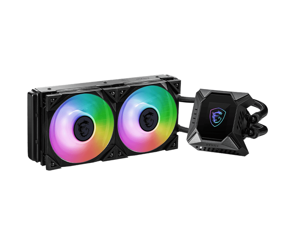 Водяное охлаждение для CPU MSI MPG CORELIQUID K240 V2. Socket Intel/AMD, 4pin, Fan 2x120см, ARGB