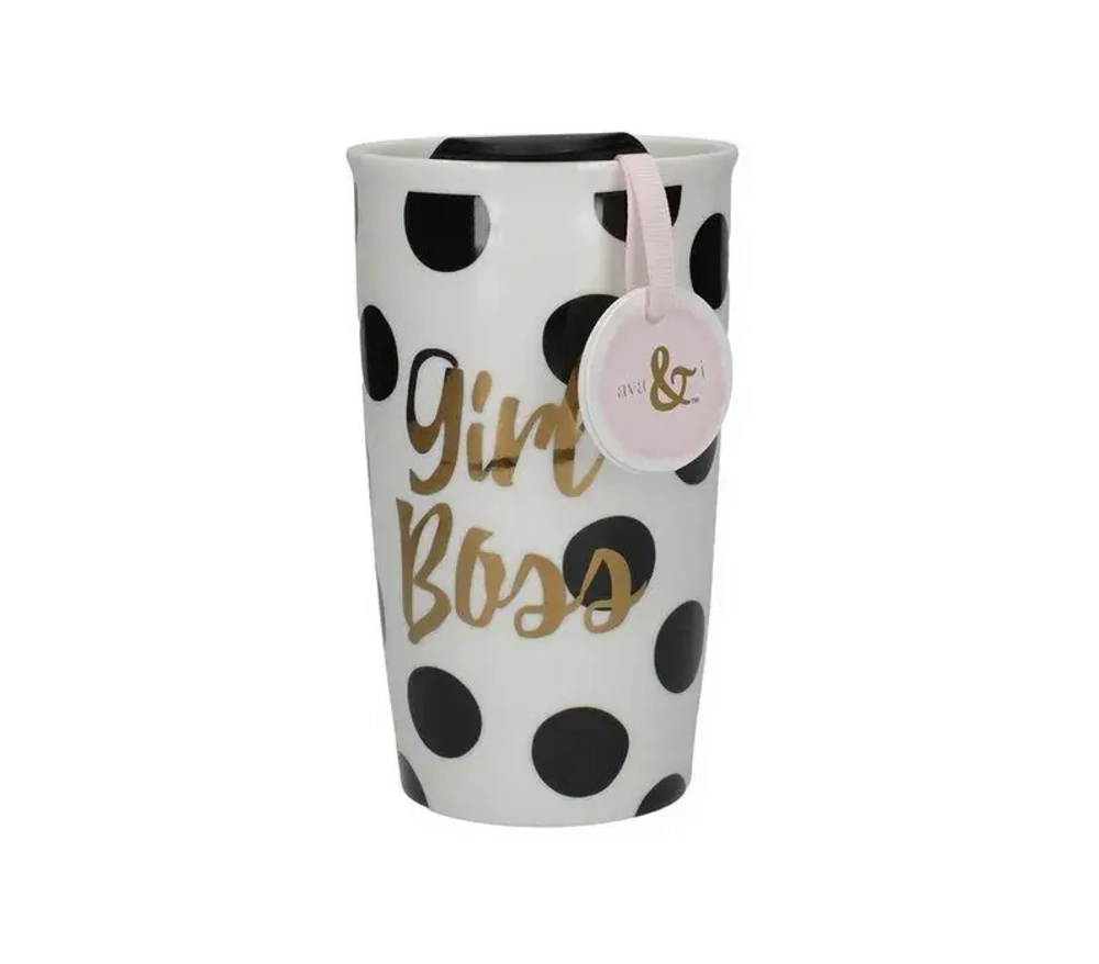 Kitchen Craft Кружка дорожная 380 мл Boss girl