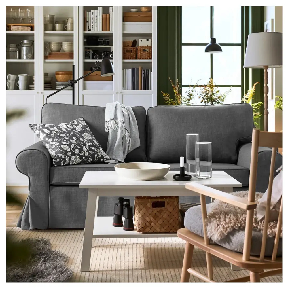 EVERTSBERG 2-местный диван с ящиком для хранения Skiftebo/темно-серый ИКЕА