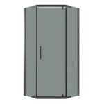 Душевое ограждение Niagara Eco NG-1009-14DT (90х90х190) трапеция,распашное,черный,стекло тонированное,1 место