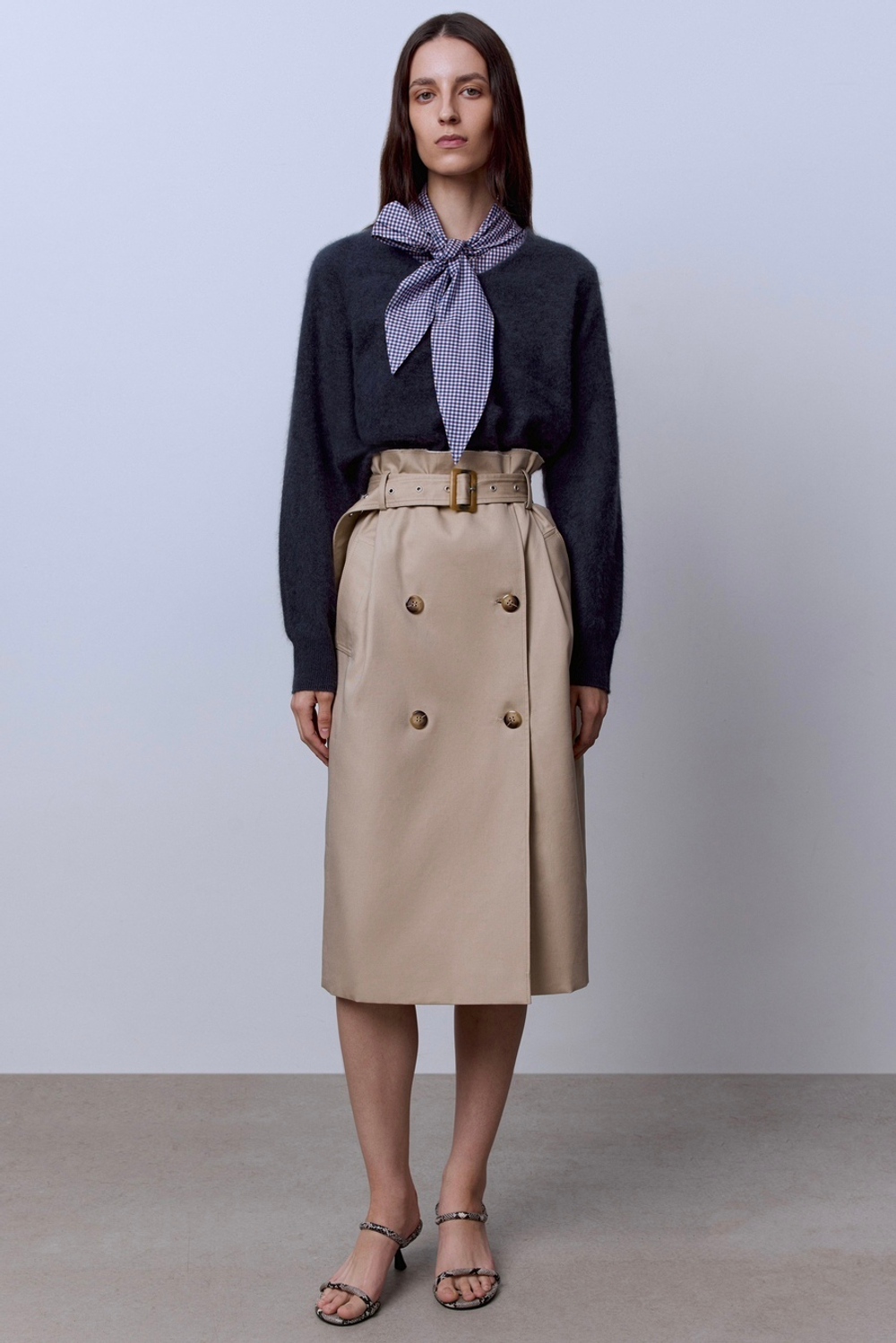 Юбка на запах с поясом