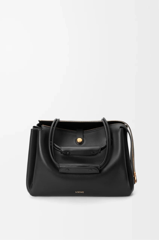Loewe Большая сумка Madrid из мягкой телячьей кожи, черный