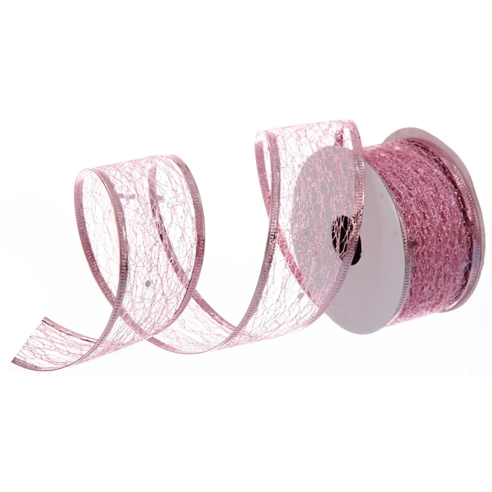 Лента для декорирования «Изящная» 4 см, 2,7 м, Розовый (микс дизайнов)