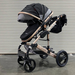 Детская коляска-трансформер 3 в 1 Luxmom 510, c автолюлькой / синий цвет