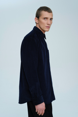 Рубашка из вельвета | dark blue