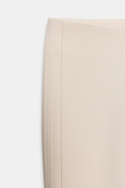 ZARA БРЮКИ FLARE С БОКОВЫМИ ШВАМИ, ЭКРЮ