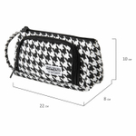 Пенал-косметичка BRAUBERG с ручкой 1 откидная планка полиэстер 22x10х8 см "Houndstooth" (2 штуки в упаковке)