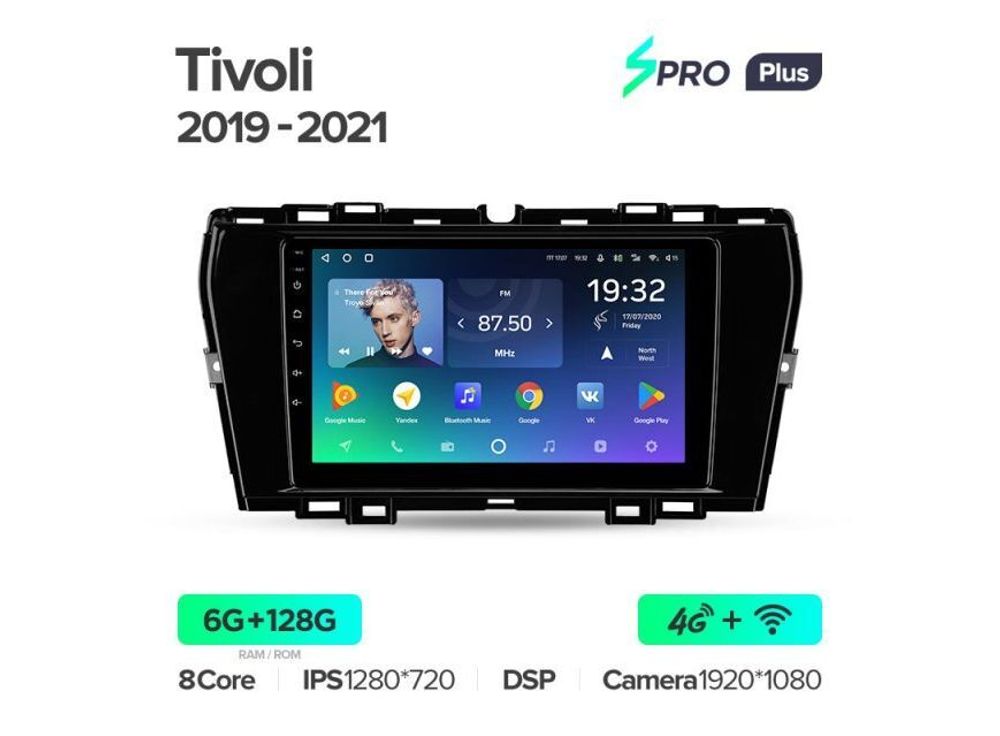 Магнитола Teyes SPRO Plus 6-128 SsangYong Tivoli 2019 — 2021 9.0&quot;