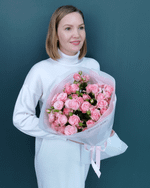 Кустовая пионовидная роза Мадам Бомбастик,9 шт(00424)