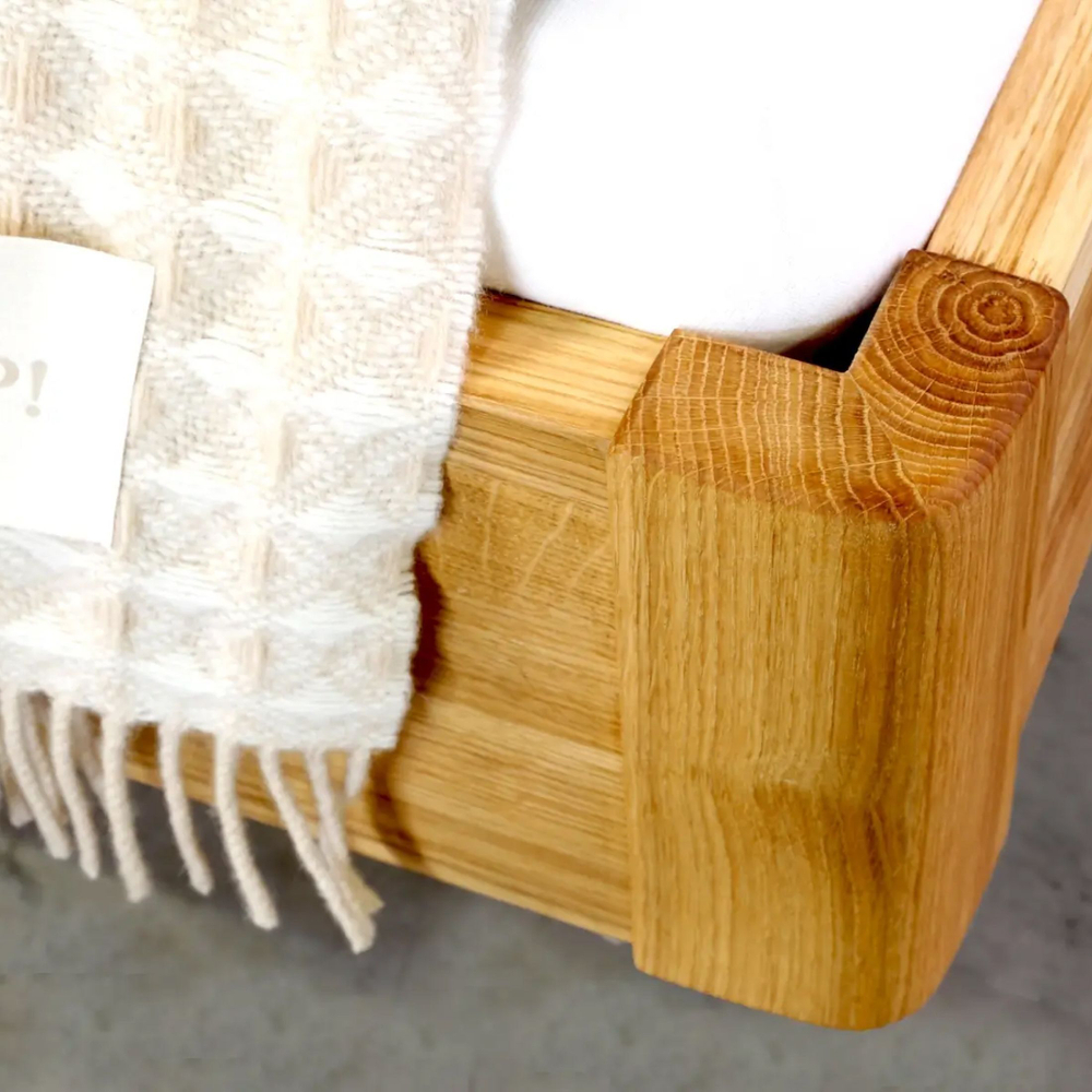 Кровать Дольче Вита 200х200 деревянная, парящая, в стиле лофт из дуба