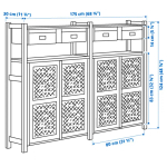 Комбинация для хранения - IKEA IVAR/ИВАР ИКЕА, 175х30х124 см, сосна/черный