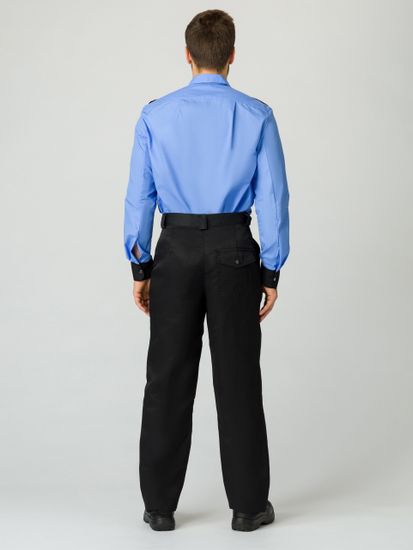 Рубашка охранника дл.рукав (ярко-голубой)