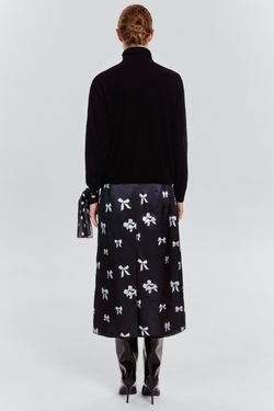 Юбка прямая с бантами