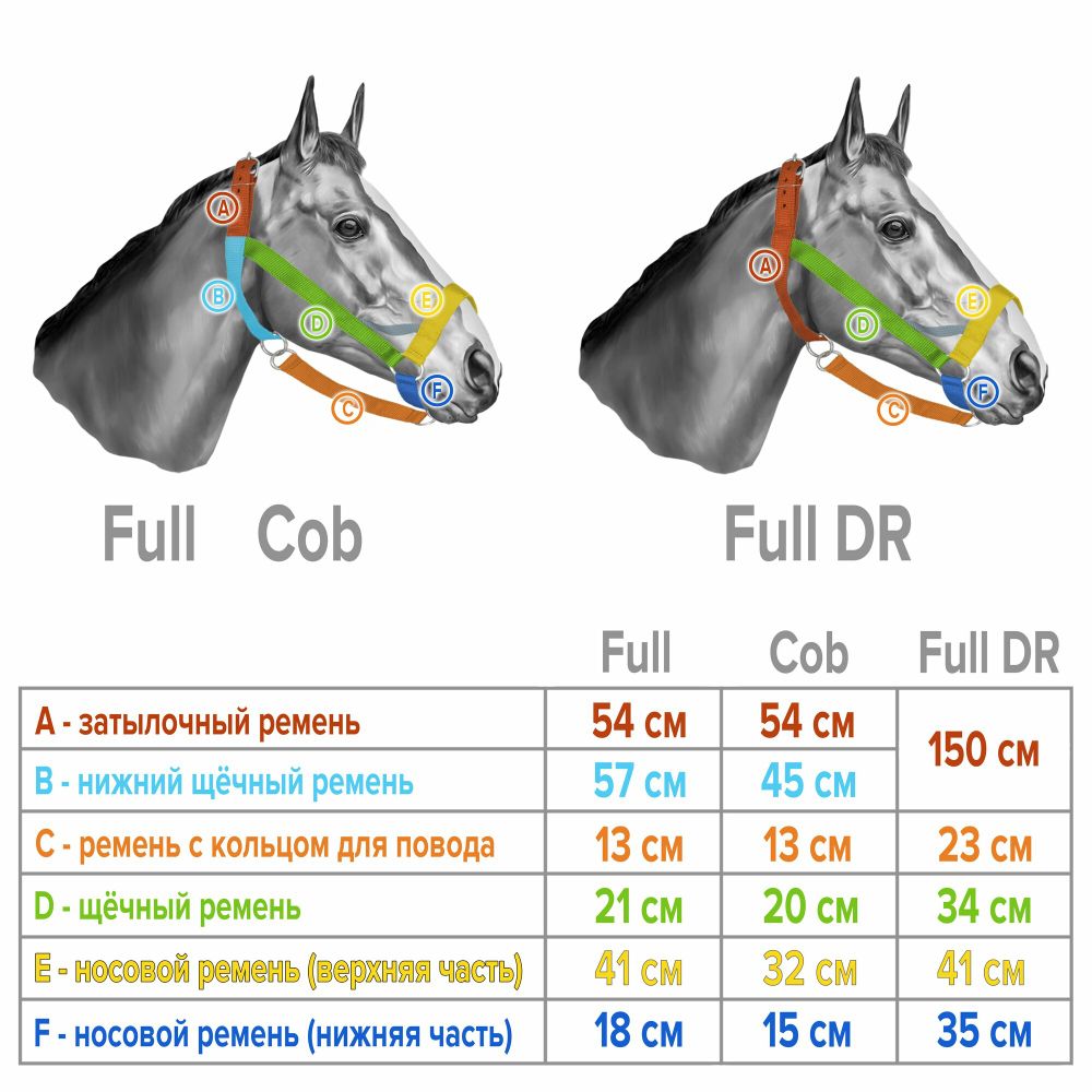 Недоуздок, двойной капрон 30 мм с затягивающими кольцами