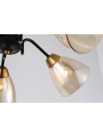 Люстра потолочная NILETTI E27*5*60W черный, бронза