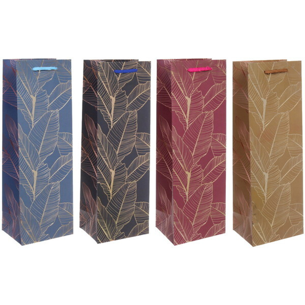 Пакет подарочный под бутылку «Голограмма» 12*35*9 см