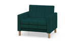 Кресло-кровать Уют Лайт Velutto 20 95*84*82 см, темно-зеленый Велютто Выкатной Фиеста