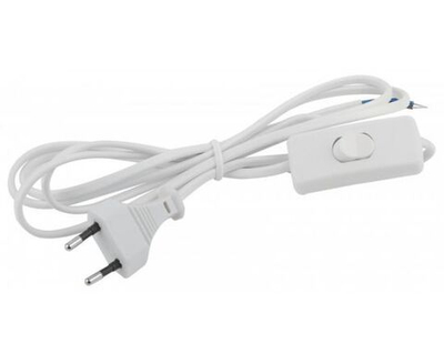 Шнур для бра 1.8м ШВВП 2х0.5 белый UX-ШВВП-1.8m-W ЭРА Б0044069