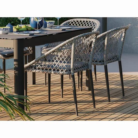 Плетеный стул Sverre, серый