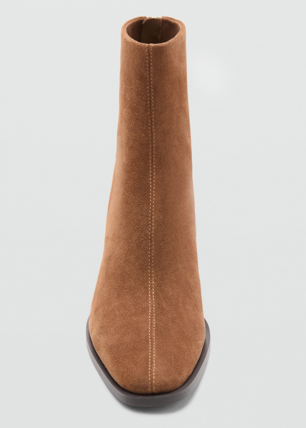 Ботинки из спилка на блочном каблуке