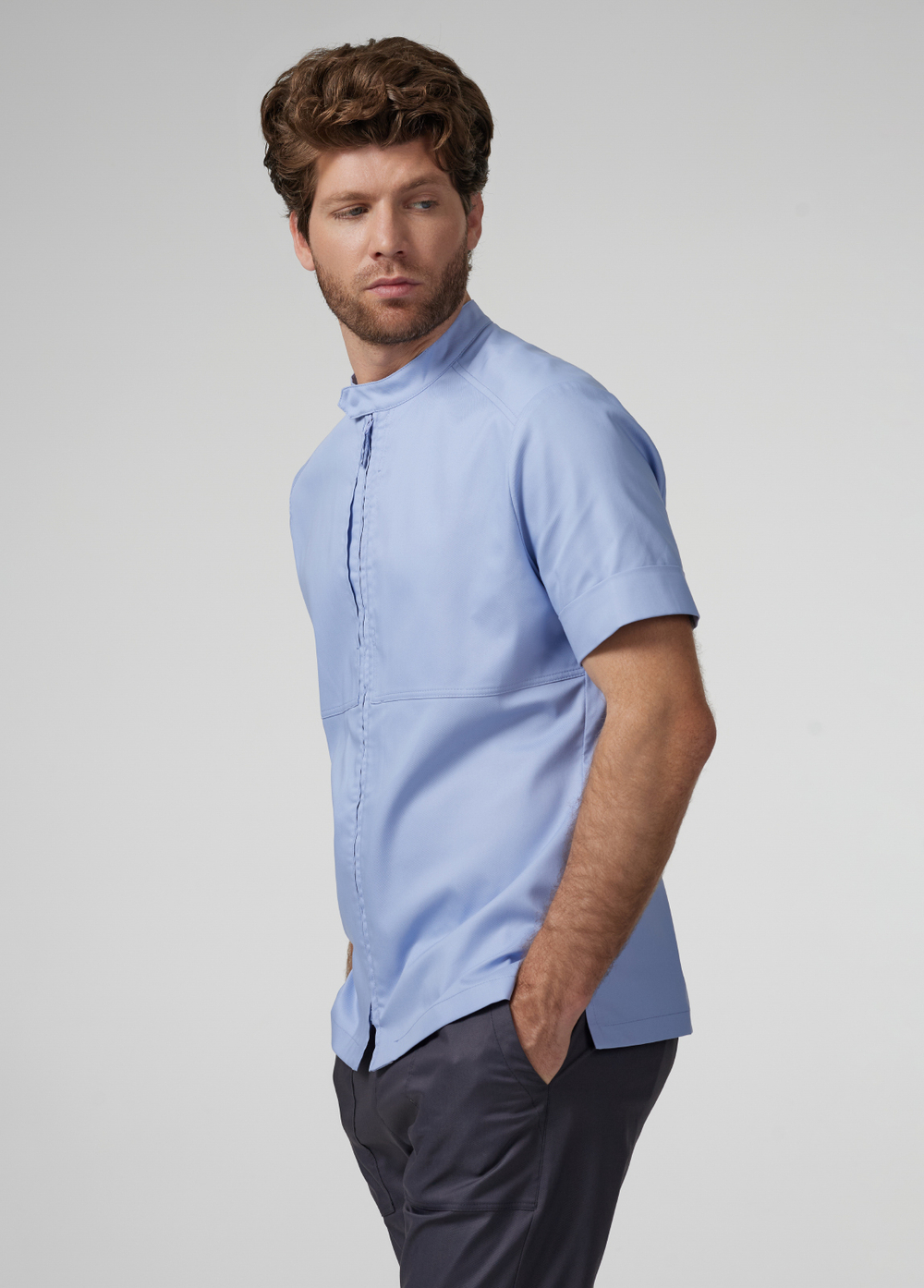 Туника с кокетками-карманами