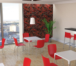 Стул пластиковый барный Siesta Contract Gio 75, красный