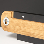 Вешалка настенная 60х12х10, дубовая, для одежды, с крючками и полкой, в прихожую, массив дуба, Dipriz