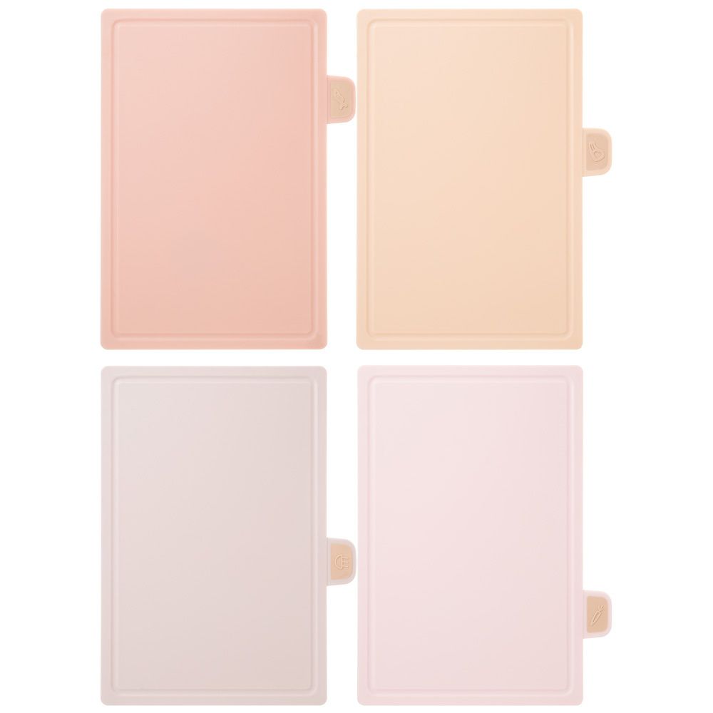 НАБОР AGNESS ИЗ 4 ДОСОК НА ПОДСТАВКЕ, ЦВЕТ: РОЗОВО-БЕЖЕВЫЙ